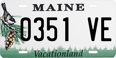 ME license plate 0351VE