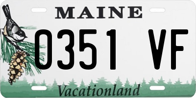 ME license plate 0351VF
