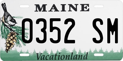 ME license plate 0352SM