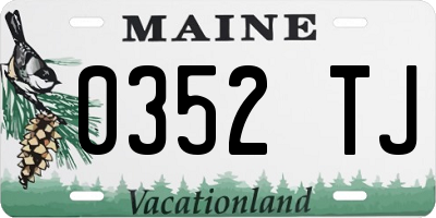ME license plate 0352TJ
