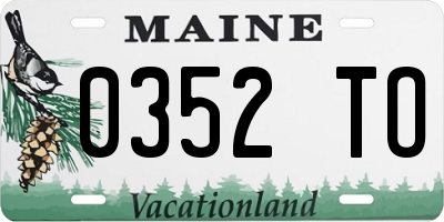 ME license plate 0352TO