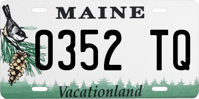 ME license plate 0352TQ