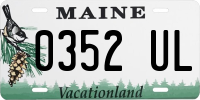 ME license plate 0352UL