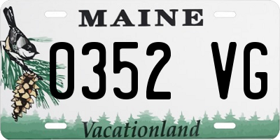 ME license plate 0352VG