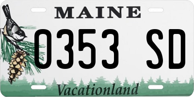 ME license plate 0353SD