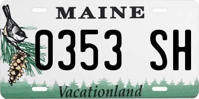 ME license plate 0353SH