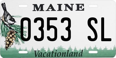 ME license plate 0353SL