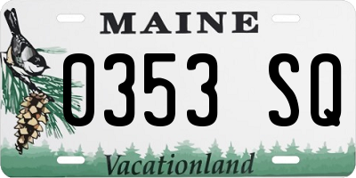 ME license plate 0353SQ
