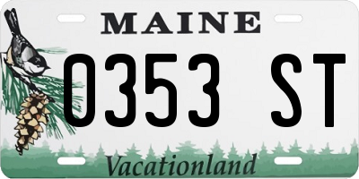 ME license plate 0353ST