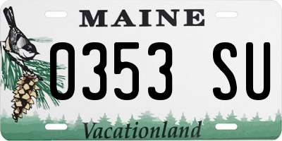 ME license plate 0353SU