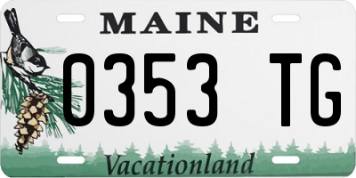ME license plate 0353TG