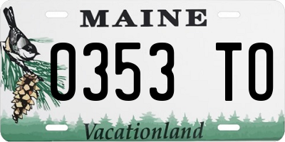 ME license plate 0353TO