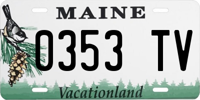 ME license plate 0353TV