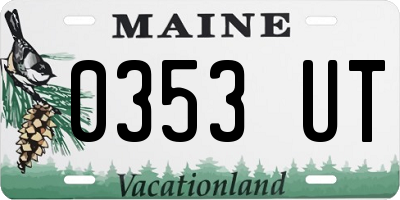 ME license plate 0353UT