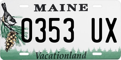 ME license plate 0353UX