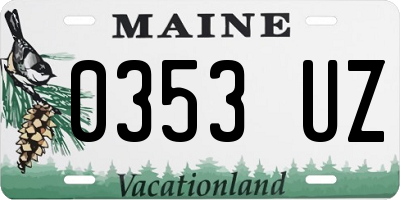 ME license plate 0353UZ