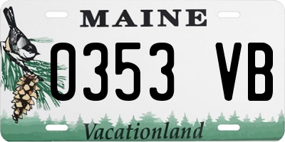 ME license plate 0353VB