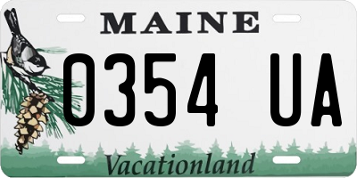 ME license plate 0354UA