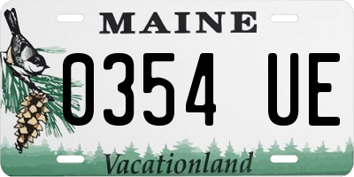 ME license plate 0354UE