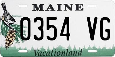 ME license plate 0354VG