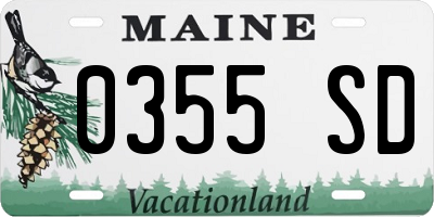ME license plate 0355SD