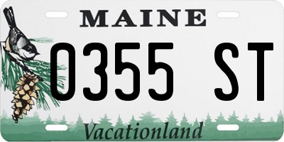 ME license plate 0355ST
