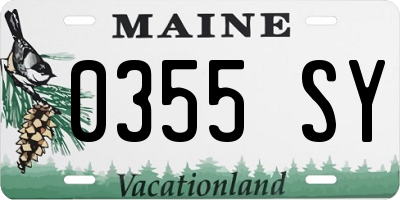 ME license plate 0355SY