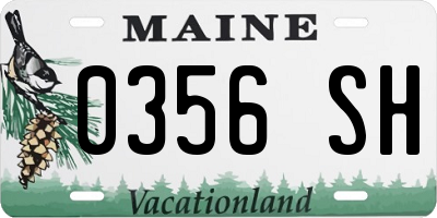 ME license plate 0356SH