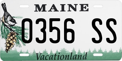 ME license plate 0356SS