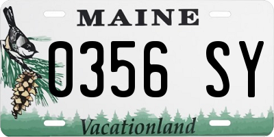 ME license plate 0356SY