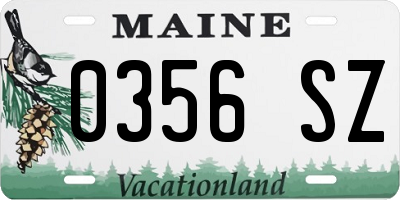 ME license plate 0356SZ