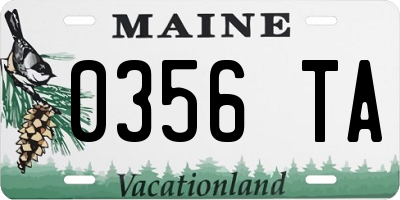 ME license plate 0356TA