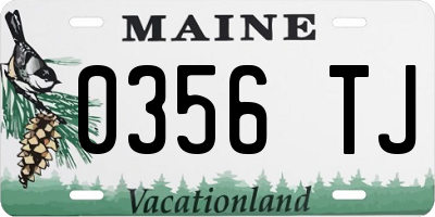 ME license plate 0356TJ