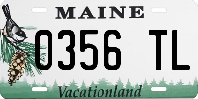 ME license plate 0356TL