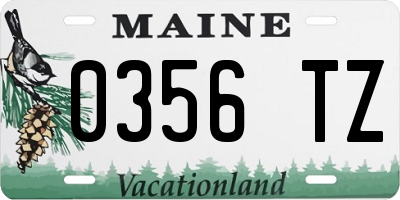 ME license plate 0356TZ