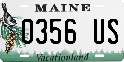 ME license plate 0356US