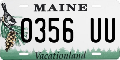 ME license plate 0356UU