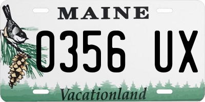 ME license plate 0356UX