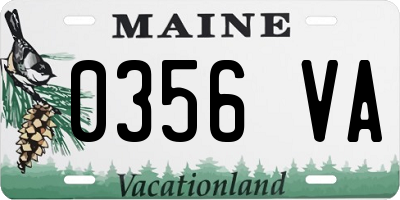 ME license plate 0356VA