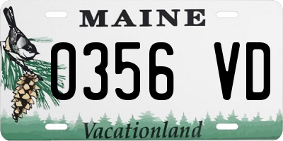 ME license plate 0356VD