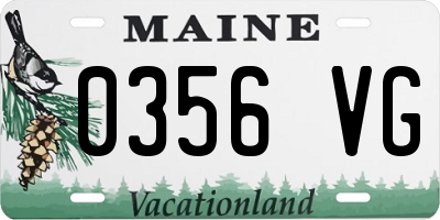 ME license plate 0356VG