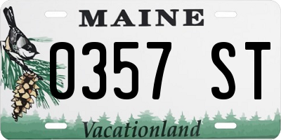 ME license plate 0357ST