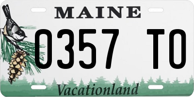 ME license plate 0357TO