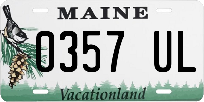 ME license plate 0357UL