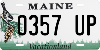 ME license plate 0357UP