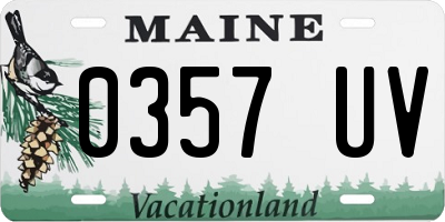 ME license plate 0357UV