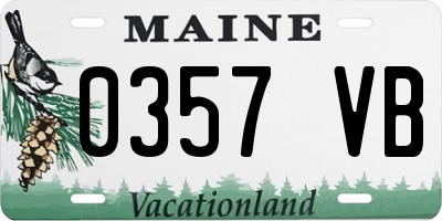 ME license plate 0357VB