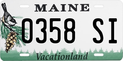 ME license plate 0358SI