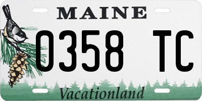 ME license plate 0358TC