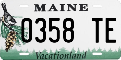 ME license plate 0358TE